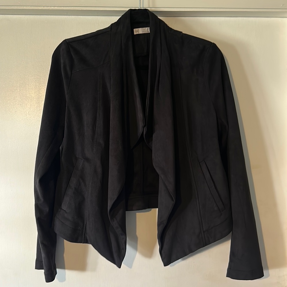 Microsuede Cropped Lightweight Jacket - image 1